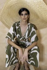 AFRICA OLIVE BLAUSE