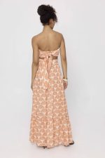 Mind Matter Strapless Τοπ από Τυπωμένο Λινό με Βολάν και Δέσιμο στην Πλάτη SUKI - Image 4